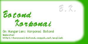 botond korponai business card